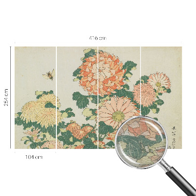 Vliesbehang fotobehang Chrysantenbloemen