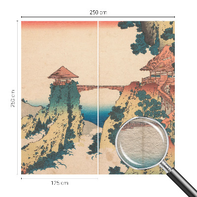 Vliesbehang fotobehang woonkamer met een schilderachtig landschap