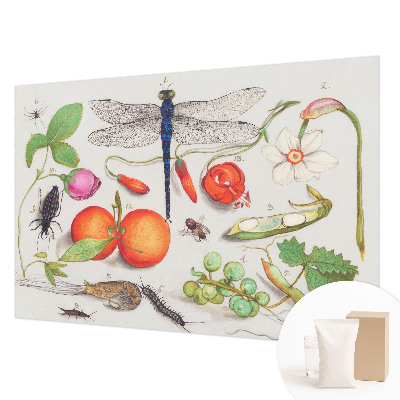 Vlies fotobehang op maat met een natuurillustratie