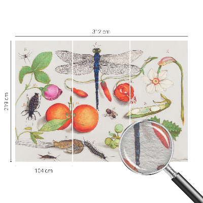 Vlies fotobehang op maat Natuurillustratie