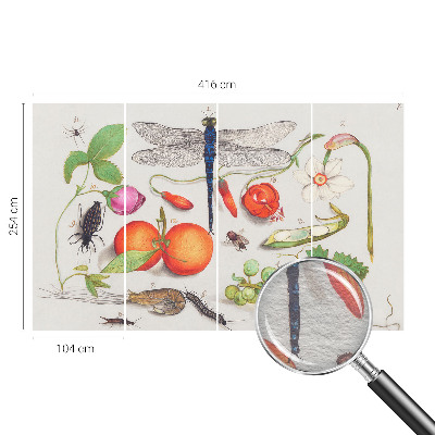 Vlies fotobehang op maat Natuurillustratie