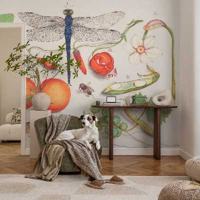 Vlies fotobehang op maat Natuurillustratie