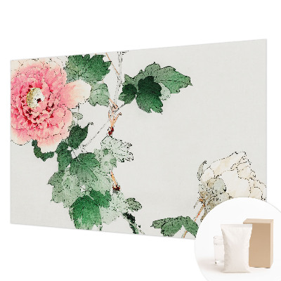 Fotobehang met subtiele bloemen