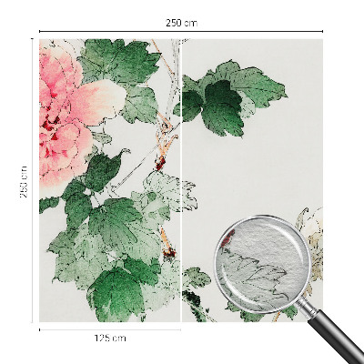 Fotobehang met subtiele bloemen