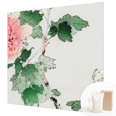 Fotobehang met subtiele bloemen