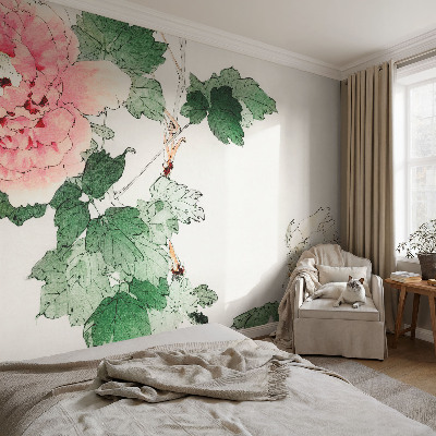 Fotobehang met subtiele bloemen