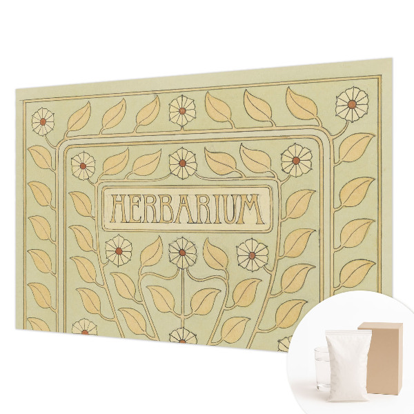 Muurbehang met plantenornament als patroon