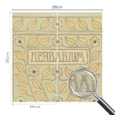 Muurbehang met plantenornament als patroon