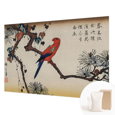 Fotobehang woonkamer Een vogel op een tak