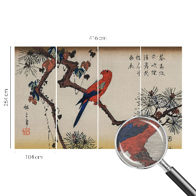 Fotobehang woonkamer Een vogel op een tak