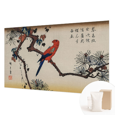 Fotobehang woonkamer Een vogel op een tak