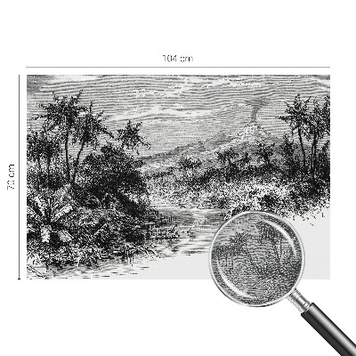 Fotobehang slaapkamer met een exotisch panoramisch motief