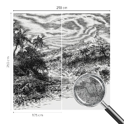 Fotobehang slaapkamer met een exotisch panoramisch motief