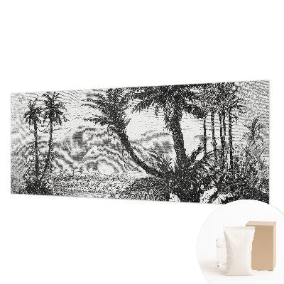 Fotobehang voor slaapkamer met een tropische oase