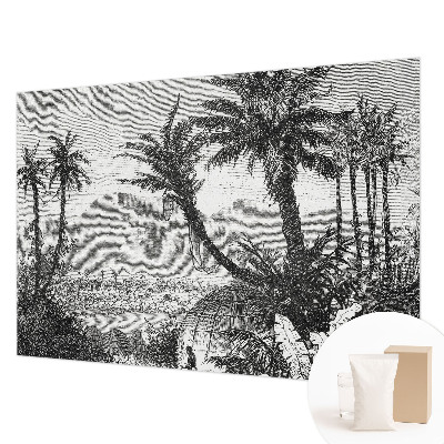 Fotobehang voor slaapkamer met een tropische oase