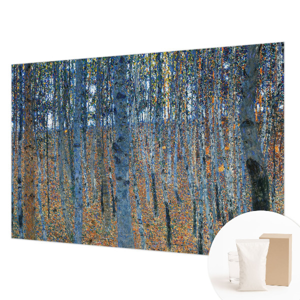 Modern fotobehang voor de woonkamer met een berkenbosmotief
