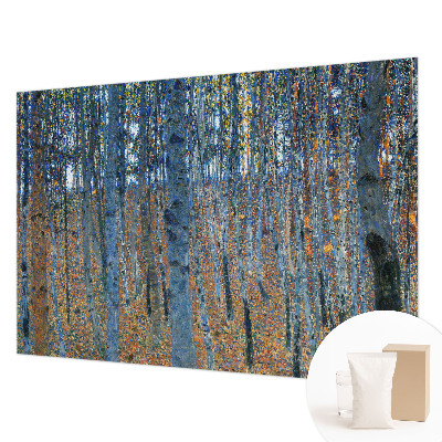 Modern fotobehang voor de woonkamer met een berkenbosmotief