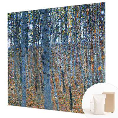 Modern fotobehang voor de woonkamer met een berkenbosmotief