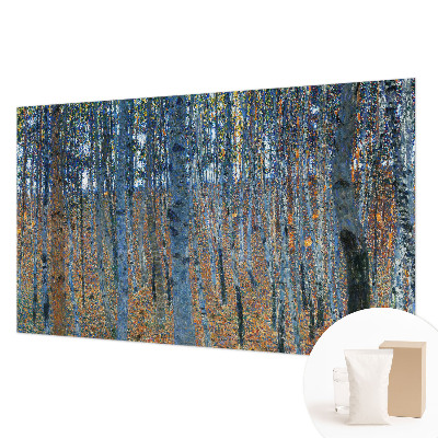 Modern fotobehang voor de woonkamer met een berkenbosmotief