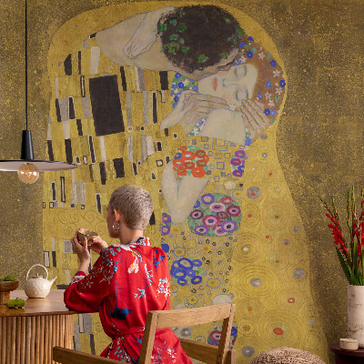 Hoogwaardig fotobehang in art-nouveau-stijl met een paar als motief