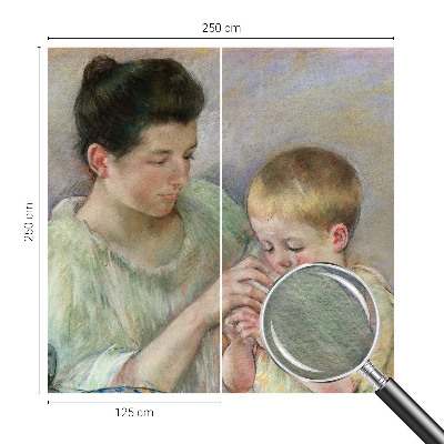 Sfeervol fotobehang met thema ouderlijke zorg