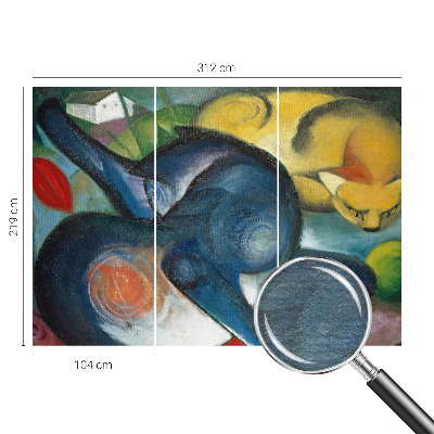 Uniek fotobehang Kattenkunst