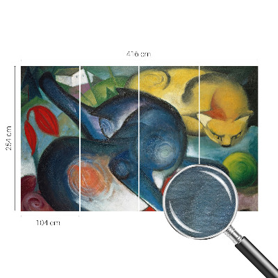 Uniek fotobehang Kattenkunst