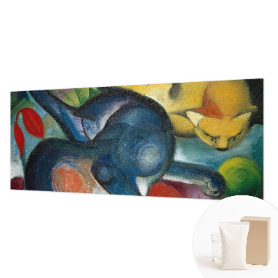Uniek fotobehang met kattenkunst als decoratie