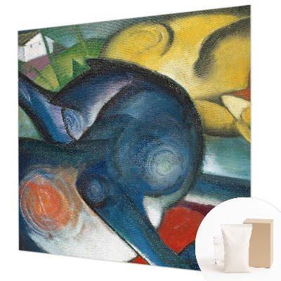 Uniek fotobehang met kattenkunst als decoratie