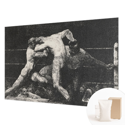 Groot fotobehang met een boksersduel als print