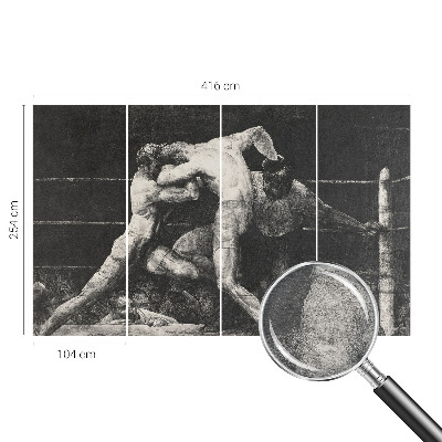 Groot fotobehang Boksersduel