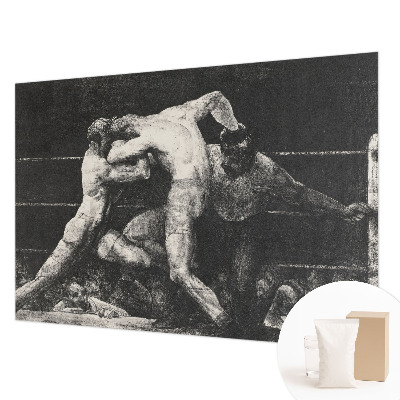 Groot fotobehang met een boksersduel als print