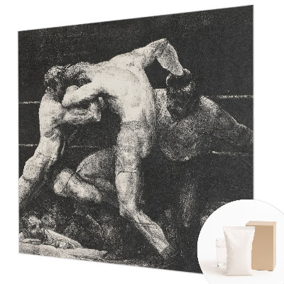 Groot fotobehang met een boksersduel als print