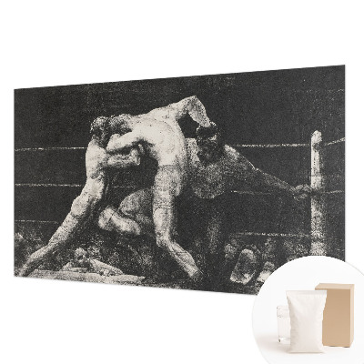Groot fotobehang met een boksersduel als print