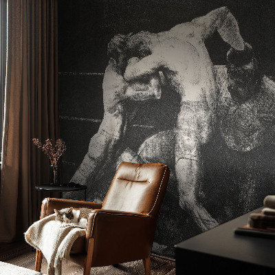Groot fotobehang met een boksersduel als print