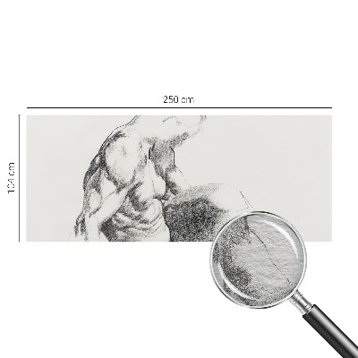 Vlies fotobehang Mannelijke schets