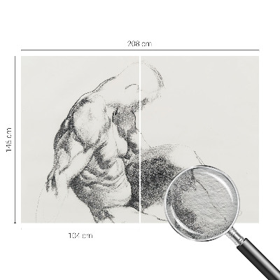 Vlies fotobehang Mannelijke schets