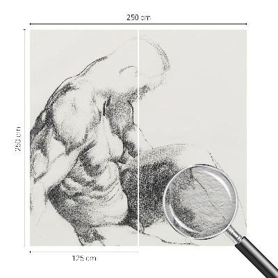 Vlies fotobehang Mannelijke schets