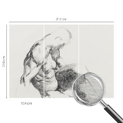 Vlies fotobehang Mannelijke schets