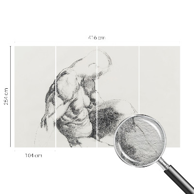 Vlies fotobehang Mannelijke schets