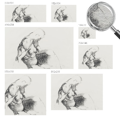 Vlies fotobehang Mannelijke schets