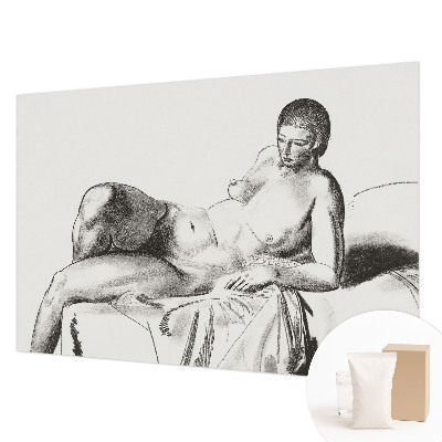 Vliesbehang fotobehang met een artistiek naaktmotief