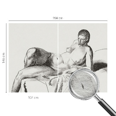 Vliesbehang fotobehang met een artistiek naaktmotief