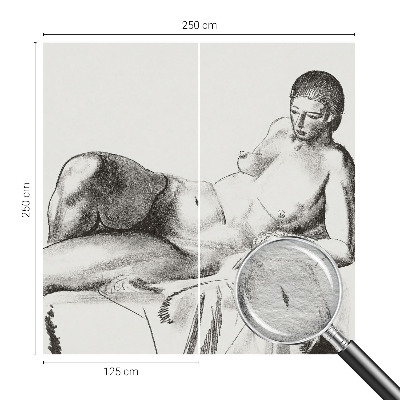 Vliesbehang fotobehang met een artistiek naaktmotief