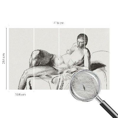 Vliesbehang fotobehang met een artistiek naaktmotief
