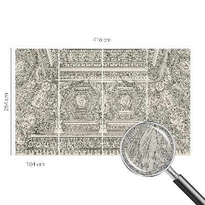 Fotobehang vlies met klassiek ornament