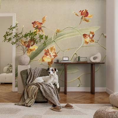 Vlies fotobehang op maat met een klassiek orchideeënmotief