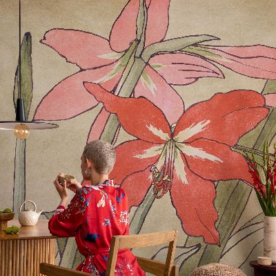 Muurbehang met het motief 'Dagbloem'