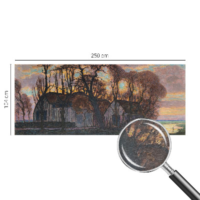 Fotobehang op maat met een avondlandschap
