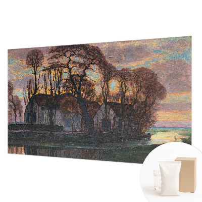 Fotobehang op maat met een avondlandschap
